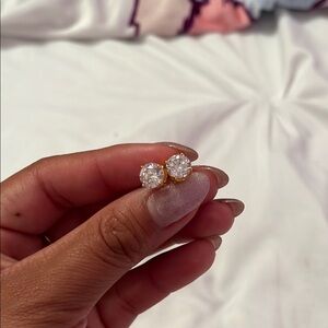 Elegant Gold Stud Earrings